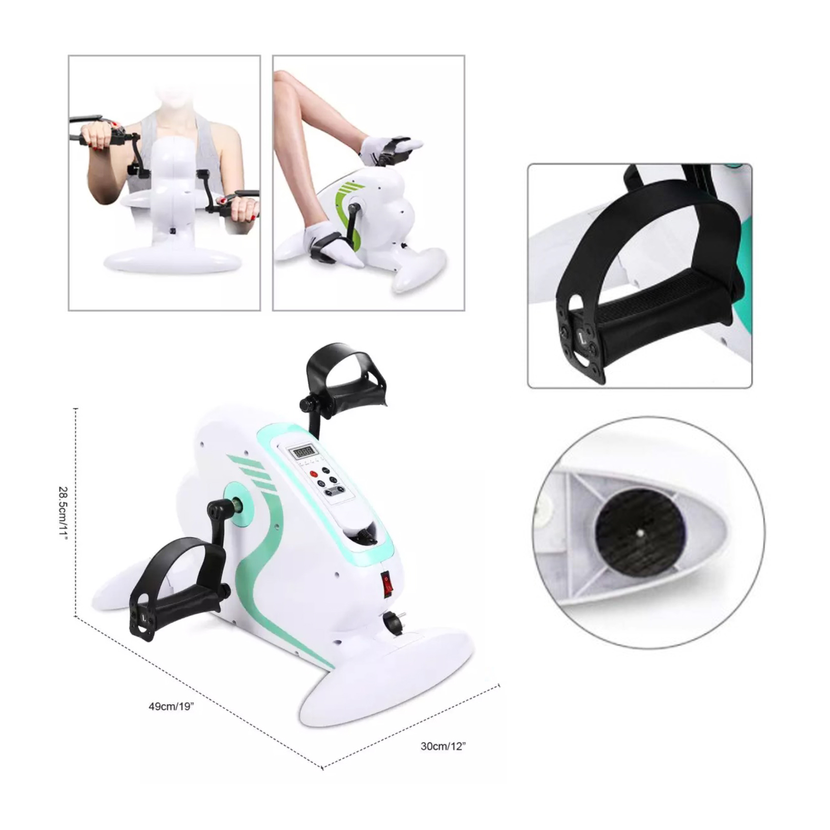 Electric Mini Exercise Bike – Portable Pedal Exerciser for Arms and Legs